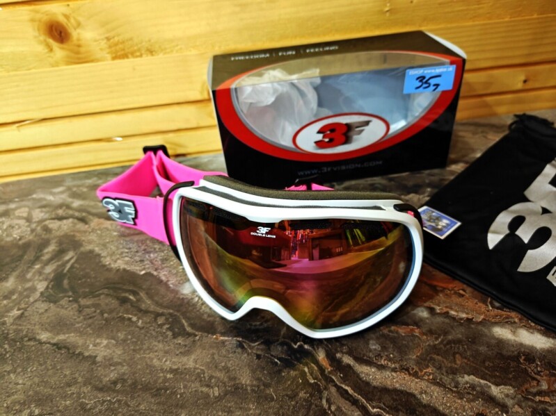 JUNIORSKÉ LYŽIARSKE OKULIARE 3F VISON PURE 2 WHITE-NEON PINK